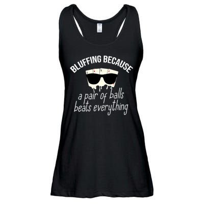 Poker Player Casino Lover Bluffing Gambling Ladies Essential Flowy Tank