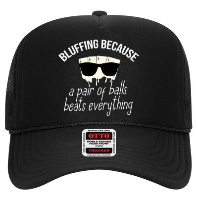 Poker Player Casino Lover Bluffing Gambling Trucker Hat