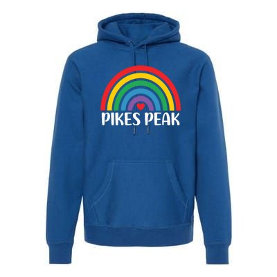 Pikes Peak Colorado Travel I Love Pikes Peak Usa Gift Premium Hoodie