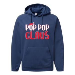 Pop Pop Claus Great Gift Matching Santa Pop Pop Christmas Cute Gift Performance Fleece Hoodie