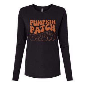 Pumpkin Patch Crew Thanksgiving Fall Autumn Womens Cotton Relaxed Long Sleeve T-Shirt