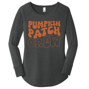 Pumpkin Patch Crew Thanksgiving Fall Autumn Women's Perfect Tri Tunic Long Sleeve Shirt