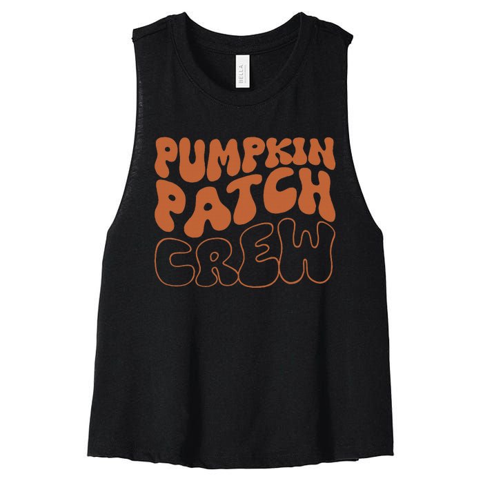 Pumpkin Patch Crew Thanksgiving Fall Autumn Women's Racerback Cropped Tank