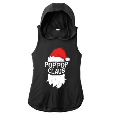 Pop Pop Claus Gift Santa Pop Pop Christmas Great Gift Meaningful Gift Ladies PosiCharge Tri-Blend Wicking Draft Hoodie Tank