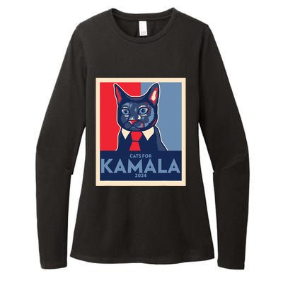 Politically Purrfect Cats For Kamala Harris 2024 President Womens CVC Long Sleeve Shirt