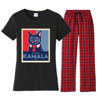 Politically Purrfect Cats For Kamala Harris 2024 President Women's Flannel Pajama Set