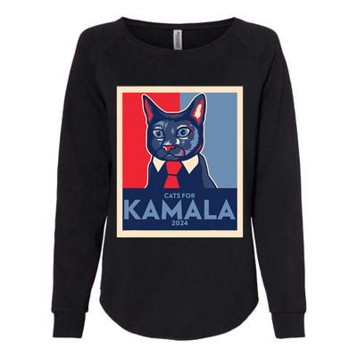 Politically Purrfect Cats For Kamala Harris 2024 President Womens California Wash Sweatshirt