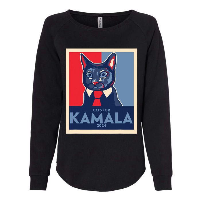 Politically Purrfect Cats For Kamala Harris 2024 President Womens California Wash Sweatshirt