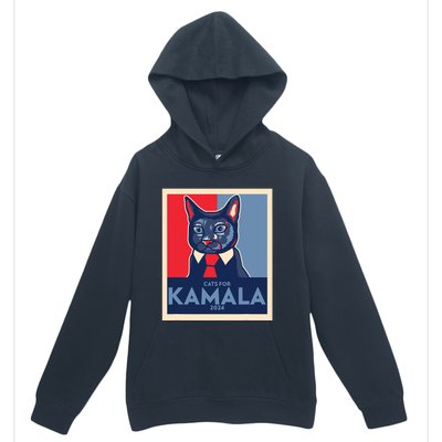 Politically Purrfect Cats For Kamala Harris 2024 President Urban Pullover Hoodie