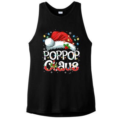 Pop Pop Claus Xmas Santa Matching Family Christmas Pajamas Cute Gift Ladies PosiCharge Tri-Blend Wicking Tank