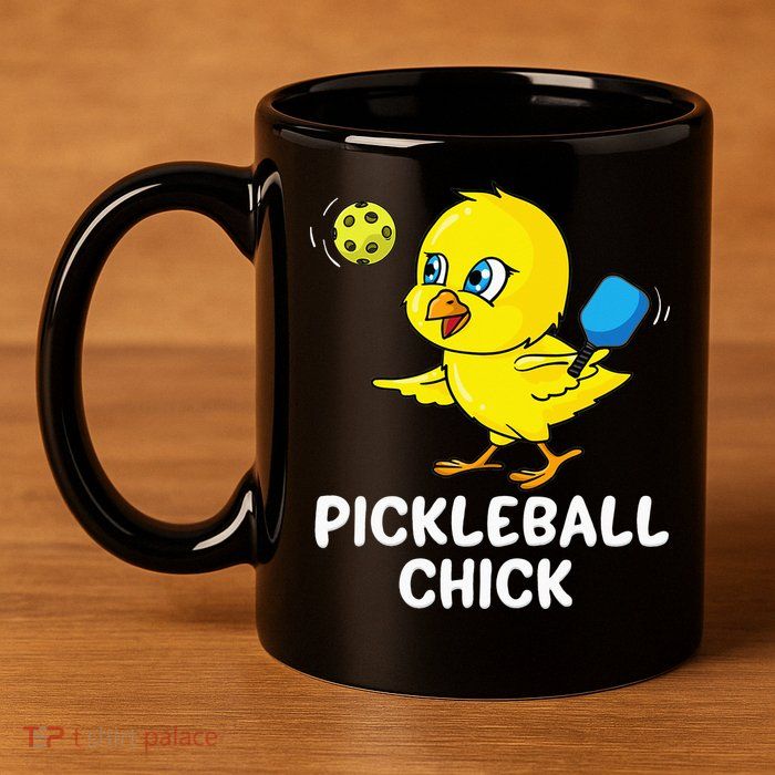 Pickleball Pickleball Chick Player Loves to Play 11oz C Handle Ceramic Mug