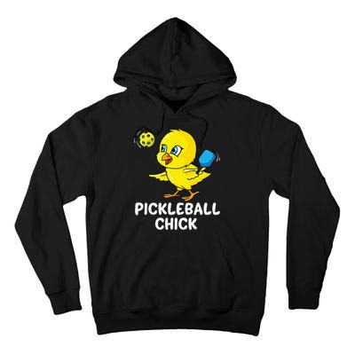 Pickleball Pickleball Chick Player Loves to Play Tall Hoodie