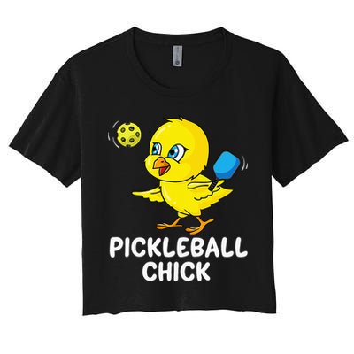 Pickleball Pickleball Chick Player Loves to Play Crop Top