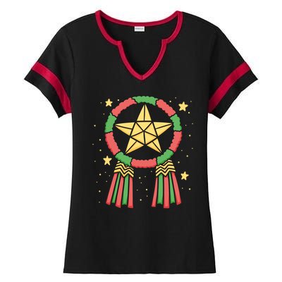 Philippine Parol Christmas Ladies Halftime Notch Neck Tee