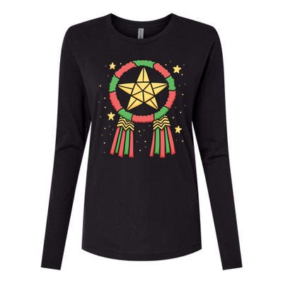 Philippine Parol Christmas Womens Cotton Relaxed Long Sleeve T-Shirt