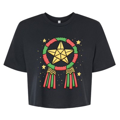 Philippine Parol Christmas Bella+Canvas Jersey Crop Tee