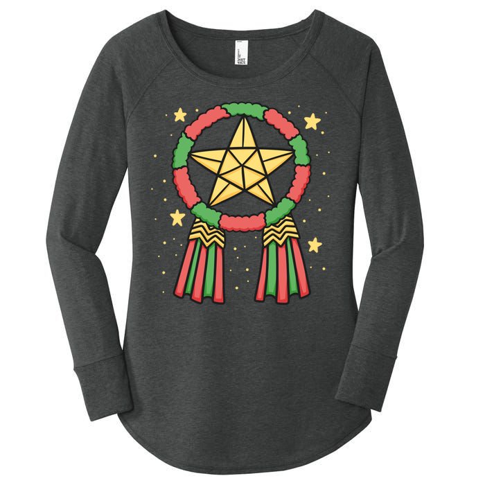 Philippine Parol Christmas Women's Perfect Tri Tunic Long Sleeve Shirt