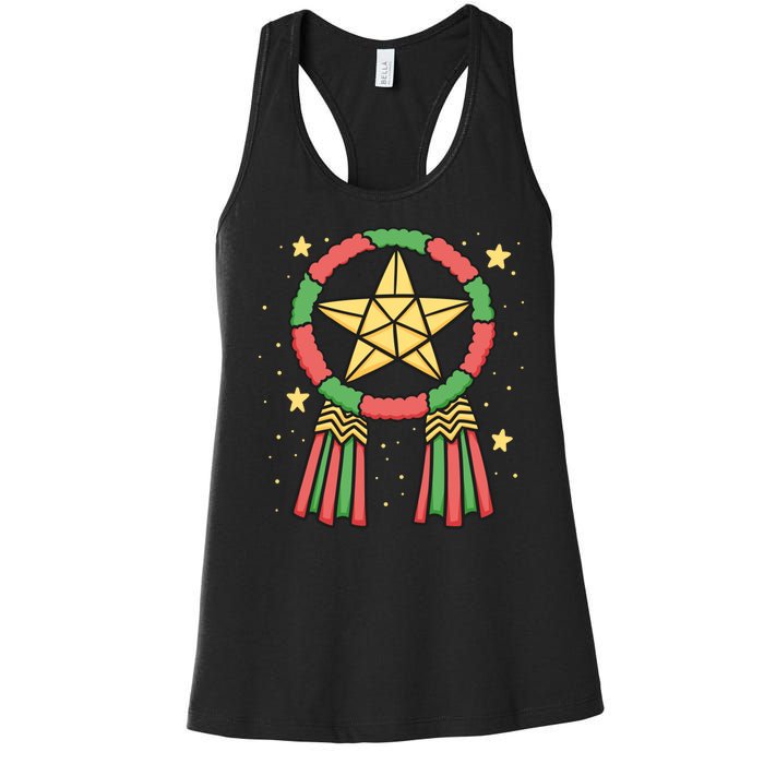 Philippine Parol Christmas Women's Racerback Tank