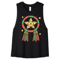 Philippine Parol Christmas Women's Racerback Cropped Tank