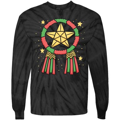 Philippine Parol Christmas Tie-Dye Long Sleeve Shirt