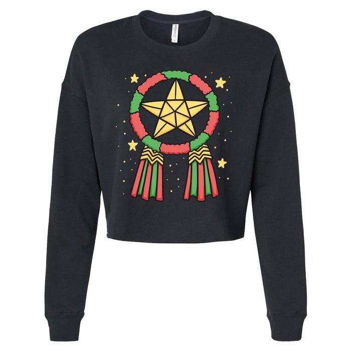 Philippine Parol Christmas Cropped Pullover Crew