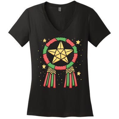 Philippine Parol Christmas Women's V-Neck T-Shirt