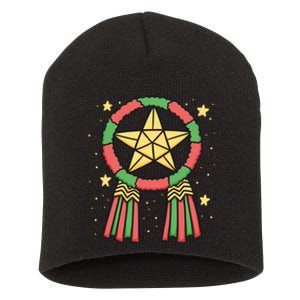 Philippine Parol Christmas Short Acrylic Beanie