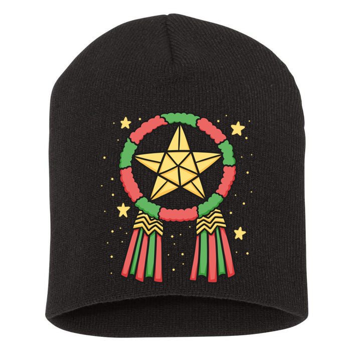 Philippine Parol Christmas Short Acrylic Beanie