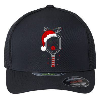 Pickleball Player Christmas Holiday Reindeer Xmas Women Tees Flexfit Unipanel Trucker Cap