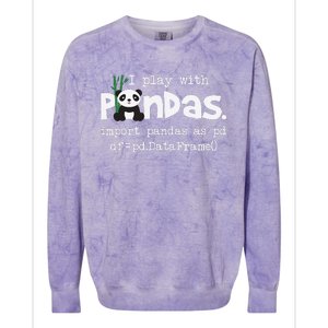 Pandas Programmer Computer Colorblast Crewneck Sweatshirt