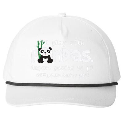 Pandas Programmer Computer Snapback Five-Panel Rope Hat