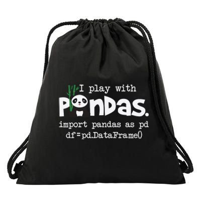 Pandas Programmer Computer Drawstring Bag