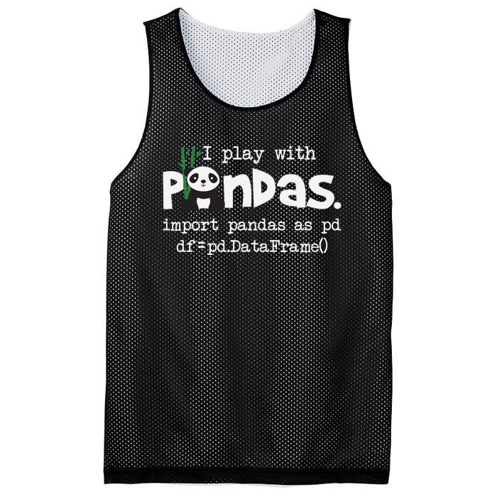 Pandas Programmer Computer Mesh Reversible Basketball Jersey Tank