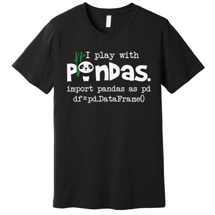 Pandas Programmer Computer Premium T-Shirt