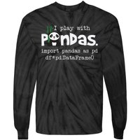 Pandas Programmer Computer Tie-Dye Long Sleeve Shirt