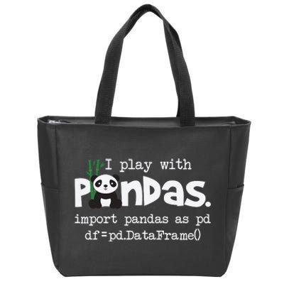 Pandas Programmer Computer Zip Tote Bag