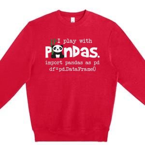 Pandas Programmer Computer Premium Crewneck Sweatshirt