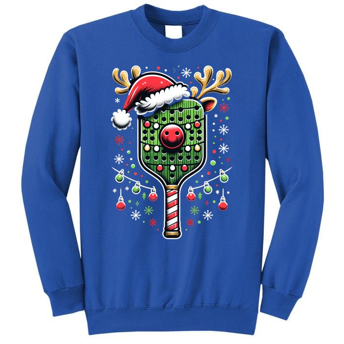 Pickleball Player Christmas Holiday Reindeer Xmas Funny Gift Sweatshirt