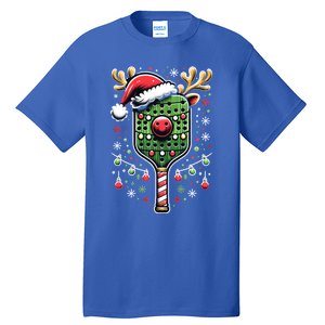 Pickleball Player Christmas Holiday Reindeer Xmas Funny Gift Tall T-Shirt