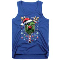 Pickleball Player Christmas Holiday Reindeer Xmas Funny Gift Tank Top