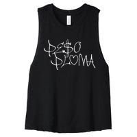 Peso Pluma Corridos Tumbados Mexico Belicos Women's Racerback Cropped Tank