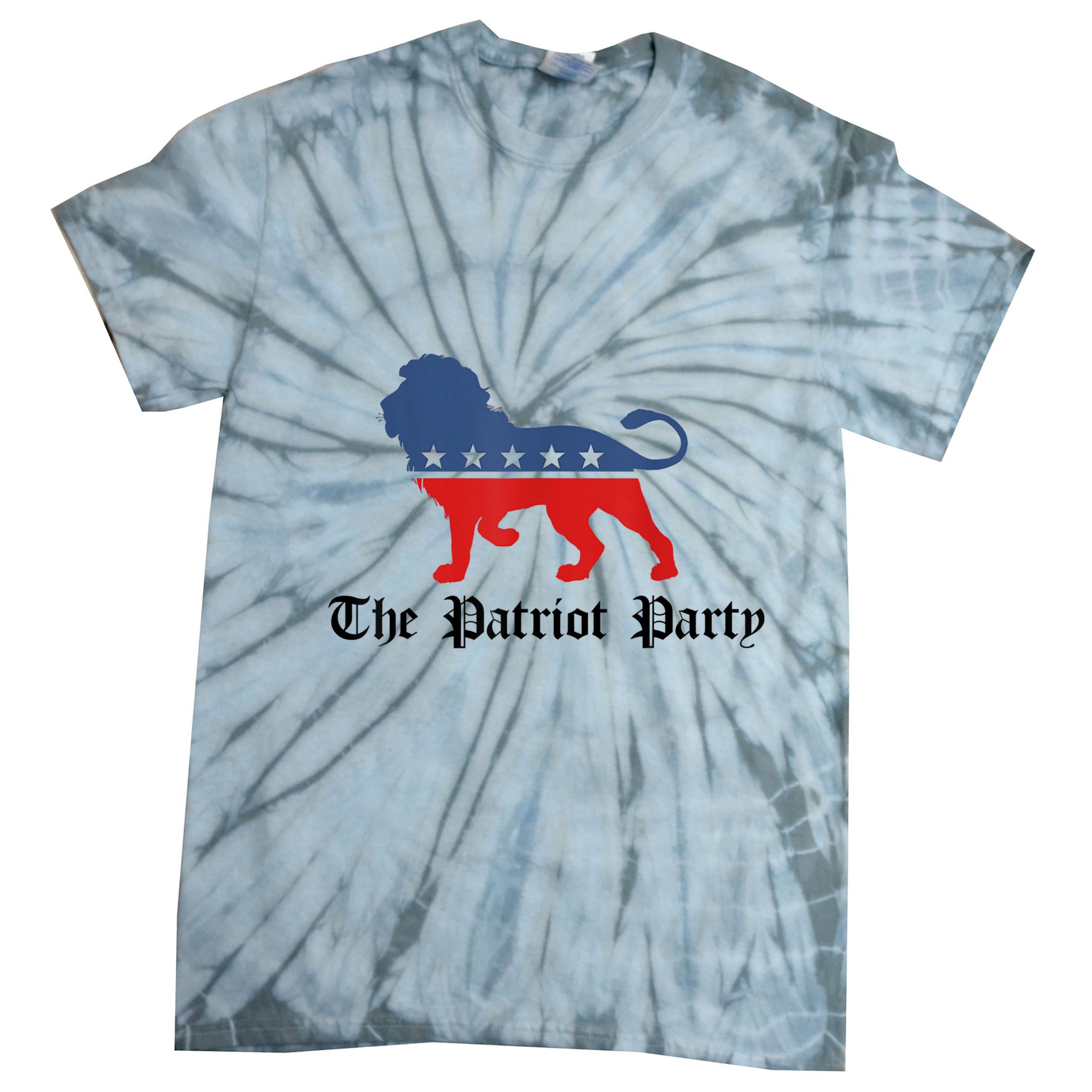 Patriot Party Conservative Lion Patriotic 4th Of July Tie-Dye T-Shirt