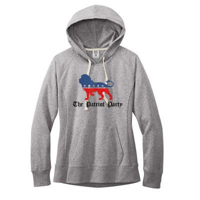 Patriot Party Conservative Lion Patriotic 4th Of July Women's Fleece Hoodie