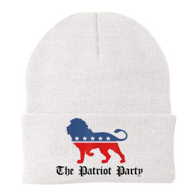 Patriot Party Conservative Lion Patriotic 4th Of July Knit Cap Winter Beanie