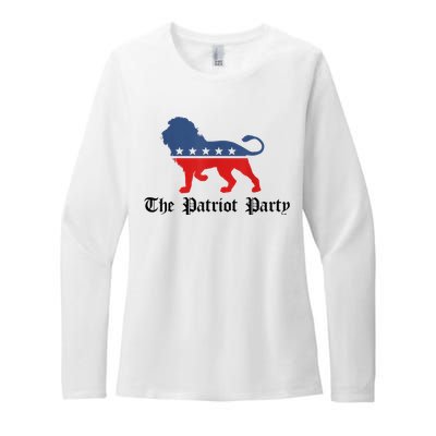 Patriot Party Conservative Lion Patriotic 4th Of July Womens CVC Long Sleeve Shirt