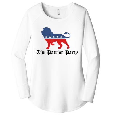 Patriot Party Conservative Lion Patriotic 4th Of July Women's Perfect Tri Tunic Long Sleeve Shirt