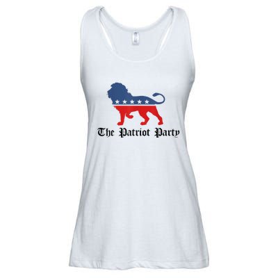 Patriot Party Conservative Lion Patriotic 4th Of July Ladies Essential Flowy Tank