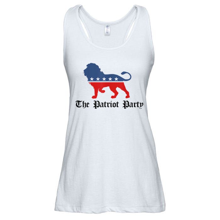 Patriot Party Conservative Lion Patriotic 4th Of July Ladies Essential Flowy Tank