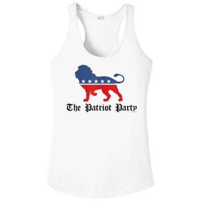 Patriot Party Conservative Lion Patriotic 4th Of July Ladies PosiCharge Competitor Racerback Tank