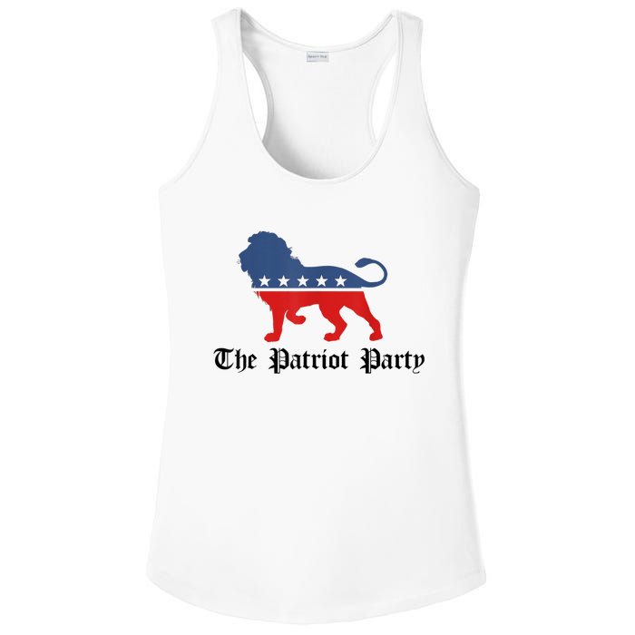 Patriot Party Conservative Lion Patriotic 4th Of July Ladies PosiCharge Competitor Racerback Tank